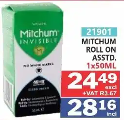 Arrow Cash And Carry Mitchum Invisible Roll On offer