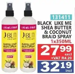 Arrow Cash And Carry BLM BLACK LIKE ME SHEA BUTTER & COCONUT BRAID SPRAY offer