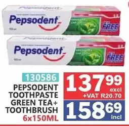 Arrow Cash And Carry Pepsodent Toothpaste Green Tea+ Toothbrush offer