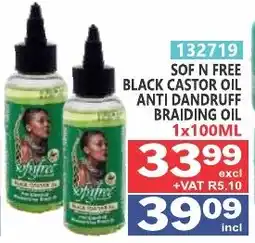 Arrow Cash And Carry Sof N Free Black Castor Oil Anti Dandruff Braiding Oil offer