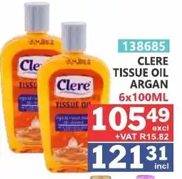 Arrow Cash And Carry Cleare Tissue Oil Argan offer
