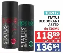 Arrow Cash And Carry STATUS DEODORANT ASST. offer