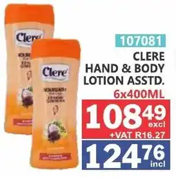 Arrow Cash And Carry CLERE HAND & BODY LOTION ASSSTD. offer