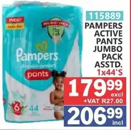 Arrow Cash And Carry Pampers Active Pants Jumbo Pack Assorted offer
