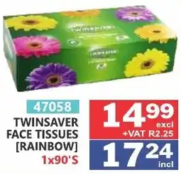 Arrow Cash And Carry TWINSAYER FACE TISSUES [RAINBOW] offer
