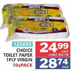 Arrow Cash And Carry Jenny's Choice Toilet Paper offer