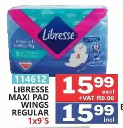 Arrow Cash And Carry Libresse Maxi Pad Wings Regular offer