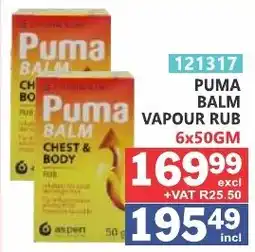 Arrow Cash And Carry PUMA BALM VAPOUR RUB offer