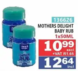 Arrow Cash And Carry MOTHERS DELIGHT BABY RUB offer