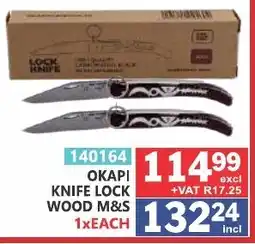 Arrow Cash And Carry Okapi knife lock wood m&s offer