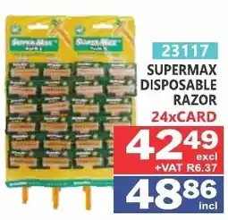 Arrow Cash And Carry Supermax Disposable Razor offer