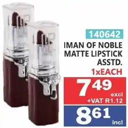 Arrow Cash And Carry IMAN OF NOBLE MATTE LIPSTICK ASSTD. offer