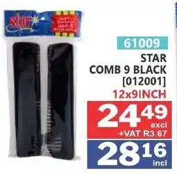 Arrow Cash And Carry STAR COMB 9 BLACK offer