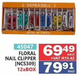 Arrow Cash And Carry SUPER DOLL FLORAL NAIL CLIPPER offer