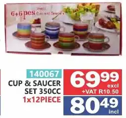Arrow Cash And Carry CUP & SAUCER SET Assorted offer