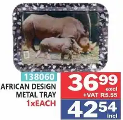 Arrow Cash And Carry African Design Metal Tray offer
