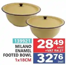 Arrow Cash And Carry MILANO ENAMEL FOOTED BOWL offer