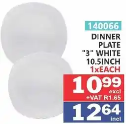 Arrow Cash And Carry DINNER PLATE "3" WHITE offer