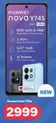 PEP Huawei Nova Y74s (Deals Include Fast Charger & Cable + Phone Cover + For 3 Months Huawei Care+) offer