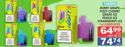 Arrow Cash And Carry Berry grape, fizzy cherry, grape ice, peach ice, strawberry ice offer