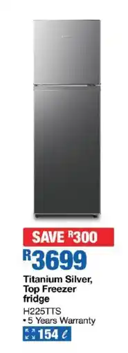 OK Furniture Titanium Silver, Top Freezer fridge offer