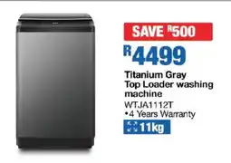OK Furniture Titanium Gray Top Loader washing machine offer
