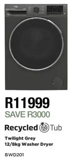 House & Home Recycled Tub 12/8kg Washer Dryer offer