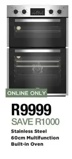 House & Home Stainless Steel 60cm Multifunction Built-in Oven offer
