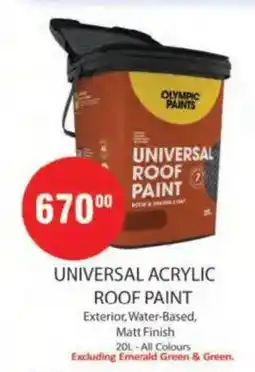 KitKat Cash and Carry Olympic Paints Universal Acrylic Roof Paint offer