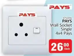 KitKat Cash and Carry Wall Socket Single 4x4 Pays offer