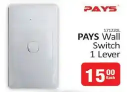 KitKat Cash and Carry PAYS Wall Switch 1 Lever offer