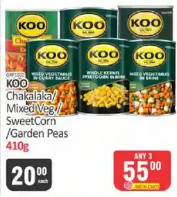 KitKat Cash and Carry Koo Chakalaka/Mixed Veg/SweetCorn/Garden Peas offer