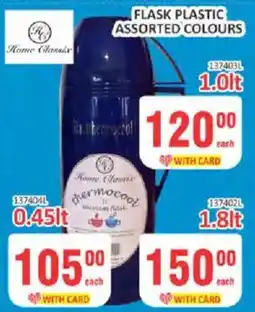KitKat Cash and Carry Home Classic Flask Plastic Assorted Colours offer