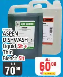 KitKat Cash and Carry ASPEN DISHWASH Liquid Thin Bleach offer