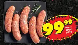 Shoprite Mutton Bangers offer