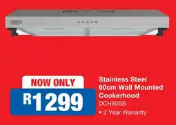 OK Furniture DEFY Stainless Steel 60cm Wall Mounted Cookerhood DCH60SS offer