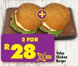 Shoprite Value Chicken Burger offer