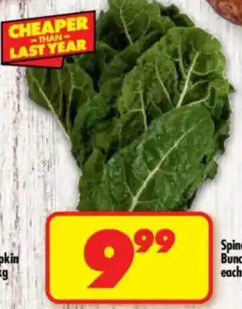 Shoprite Spinach offer