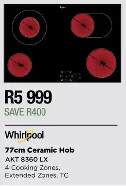 House & Home Whirlpool 77cm Ceramic Hob offer