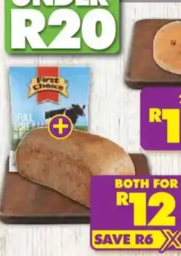 Shoprite First Choice Full Cream Milk + Bread offer