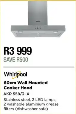 House & Home Whirlpool 60cm Wall Mounted Cooker Hood offer