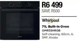 House & Home Whirlpool 71L Built-in Oven offer