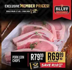 Bluff Meat Supply BMS Pork Loin Chops offer