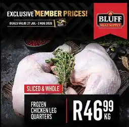 Bluff Meat Supply BMS Frozen Chicken Leg Quarters offer