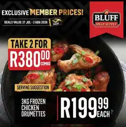 Bluff Meat Supply BMS Frozen Chicken Drummettes offer