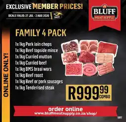 Bluff Meat Supply Bluff Meat Supply Family Pack offer
