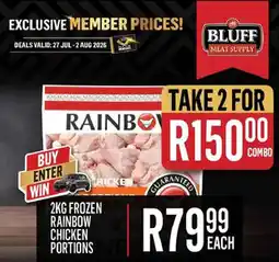 Bluff Meat Supply Frozen Rainbow Chicken Portions offer