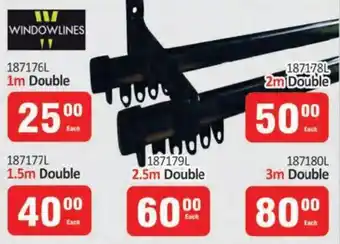 Windowlines curtain track double
