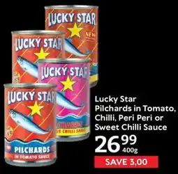 Oxford Freshmarket Lucky Star Pilchards in Tomato Sauce offer