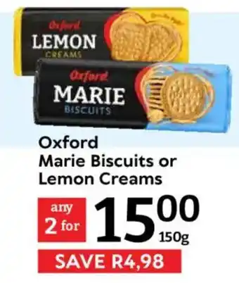 Oxford Freshmarket Oxford Marie Biscuits or Lemon Creams offer
